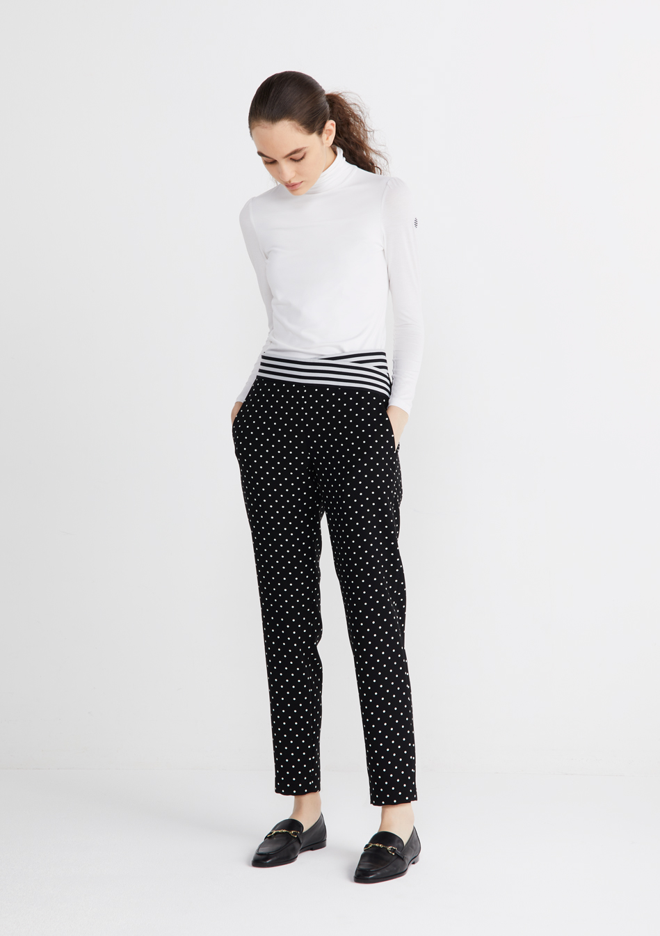 TAPERED DOTS PANTS