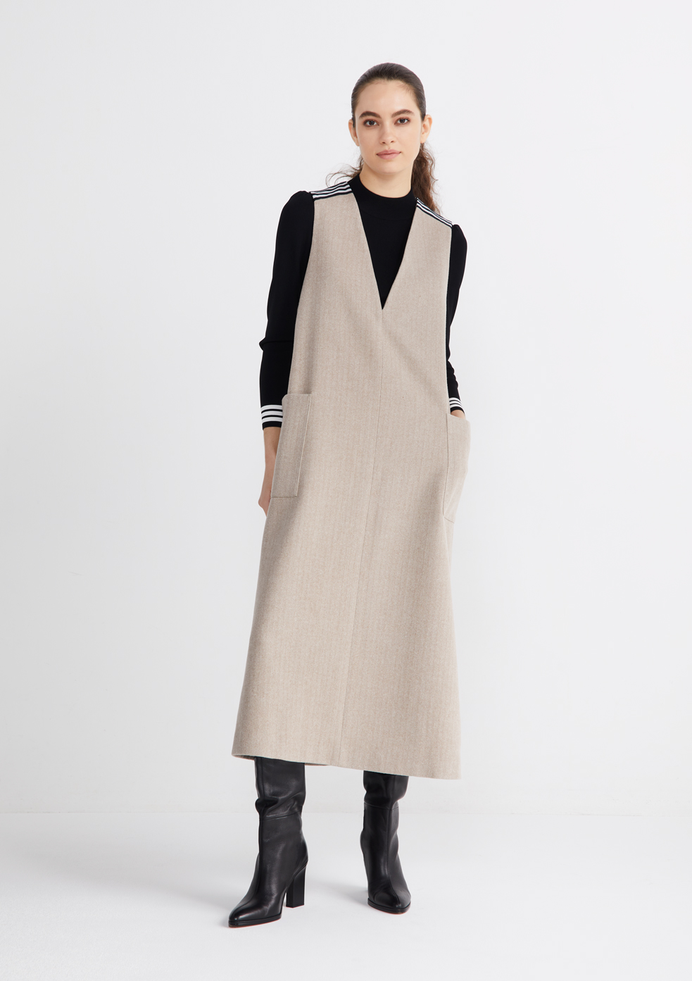 専用ページWOOL HERRINGBONE DRESS | www.angeloawards.com