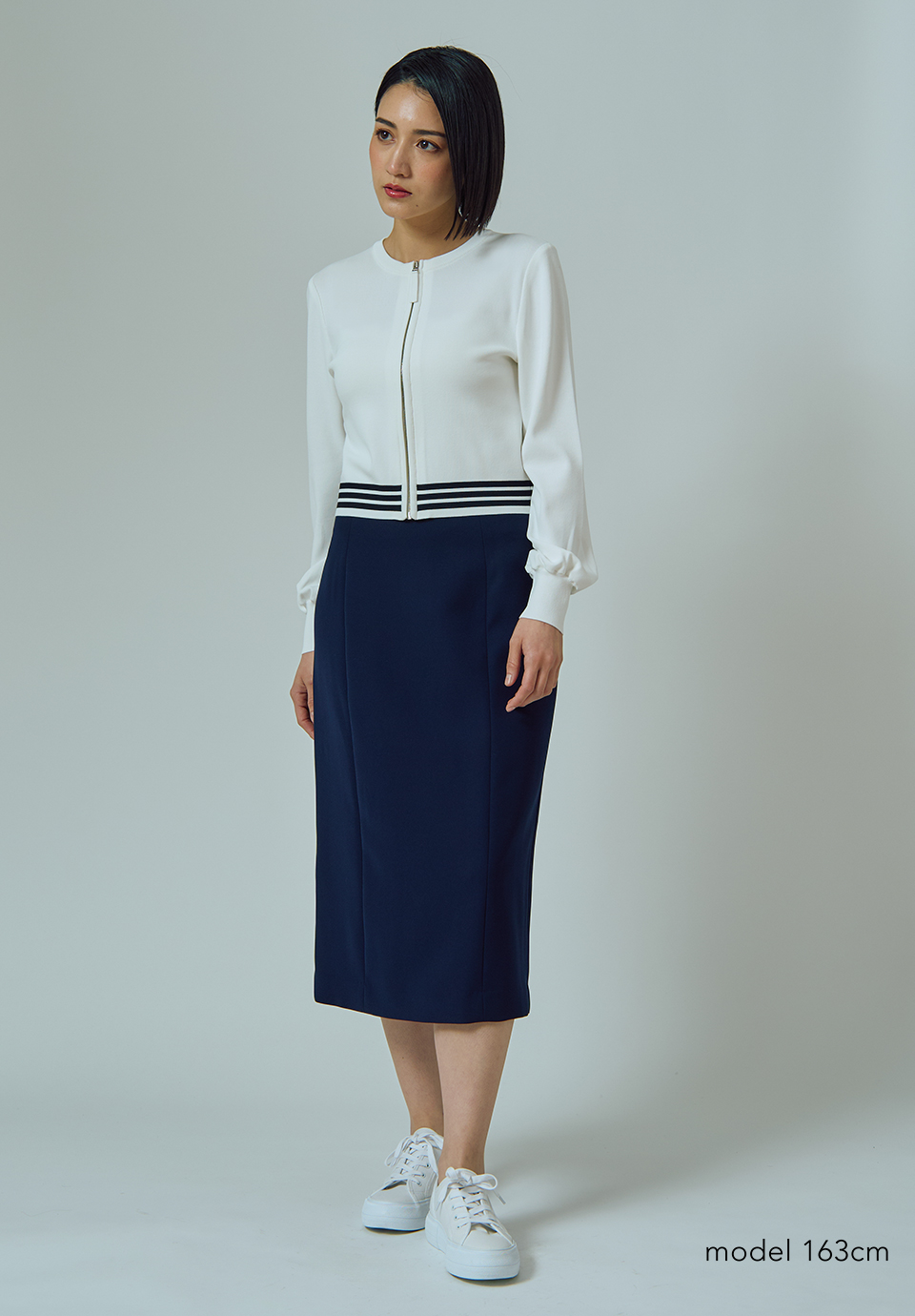 TWILL PENCIL SKIRT