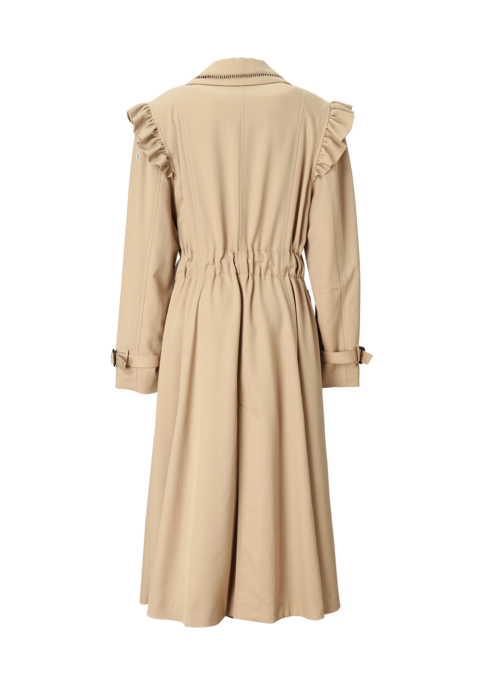 SHOULDER FRILL TRENCH COAT