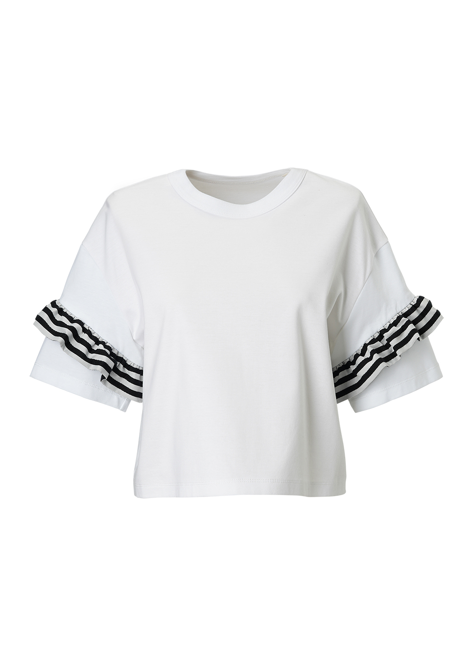 HALFSLEEVE FRILL TEE | BORDERS at BALCONY 公式サイト丨新作続々入荷中！