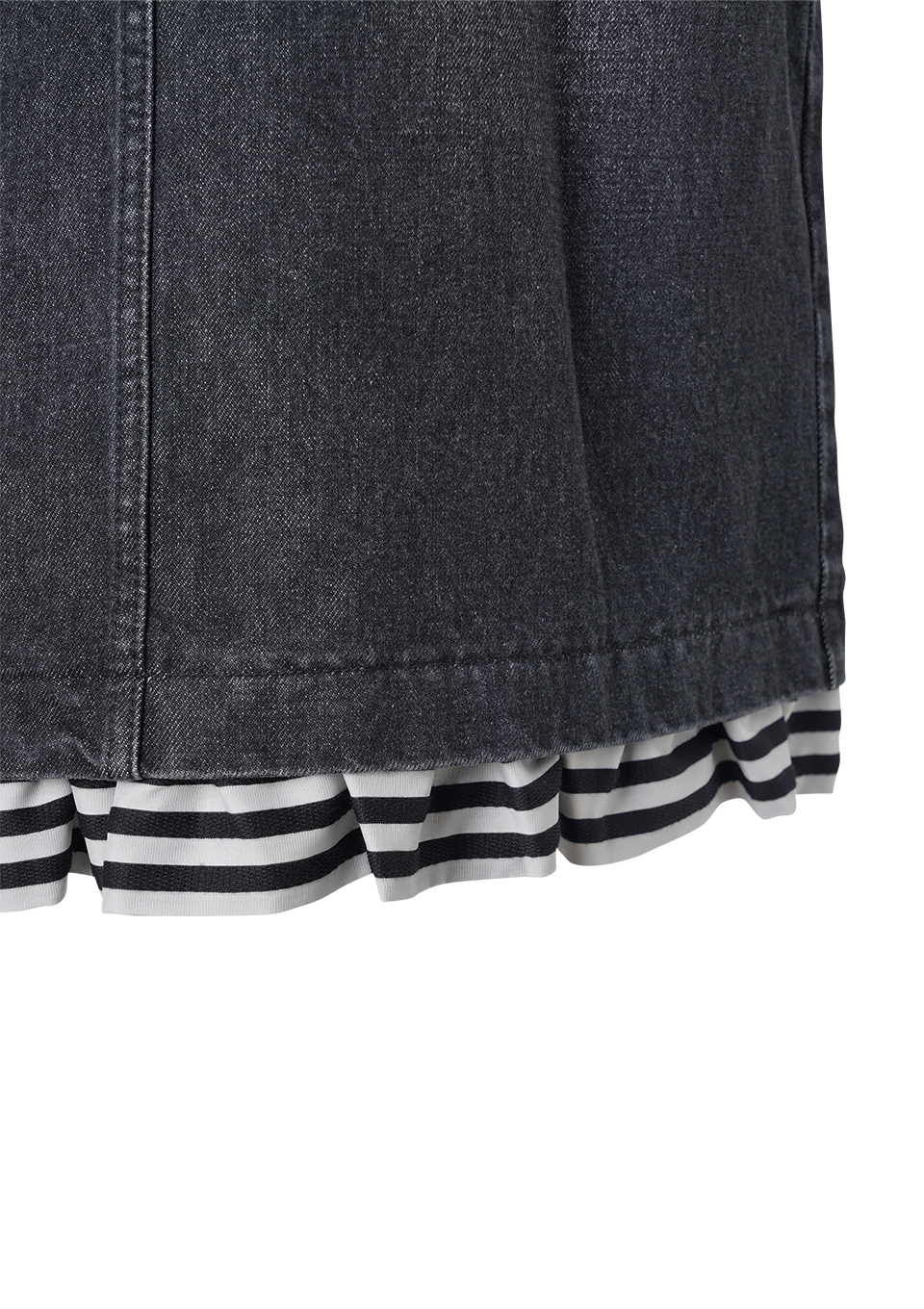 DENIM FRILLED DRESS