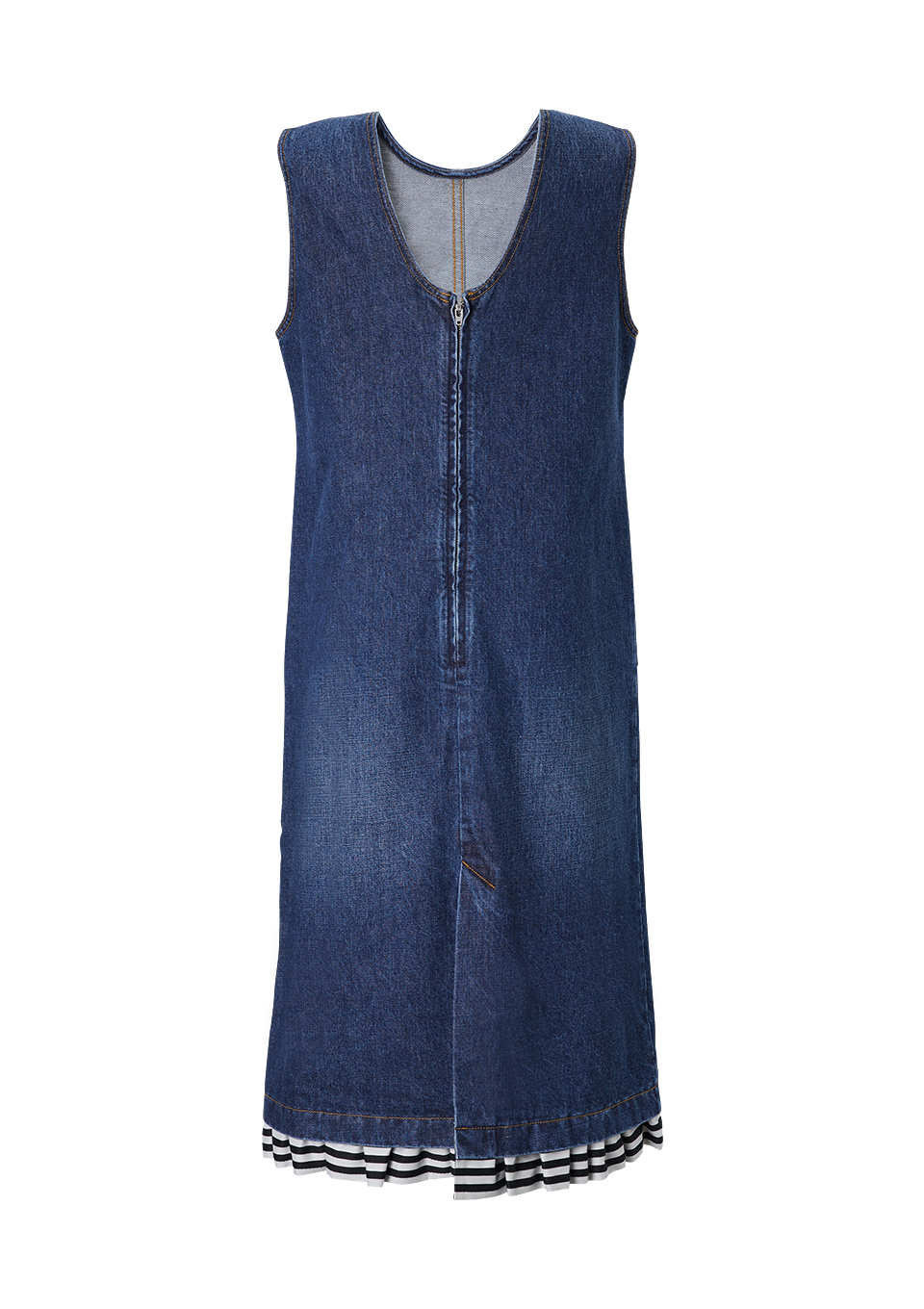 DENIM FRILLED DRESS