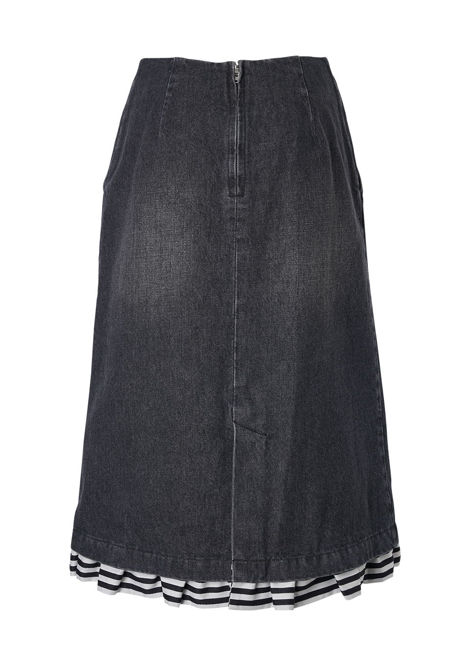 DENIM FRILLED SKIRT