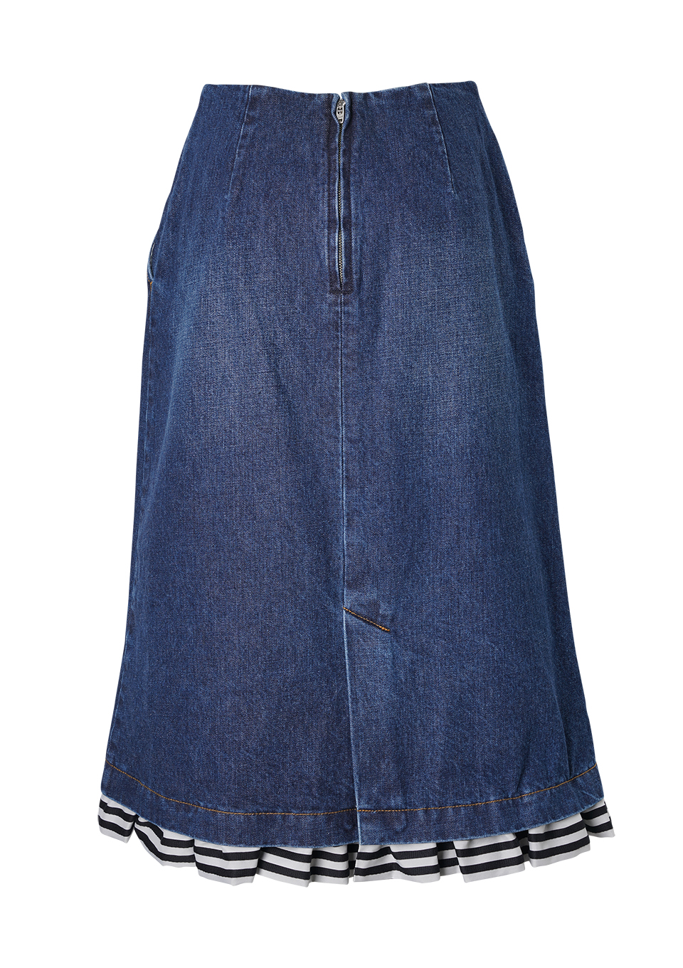 DENIM FRILLED SKIRT