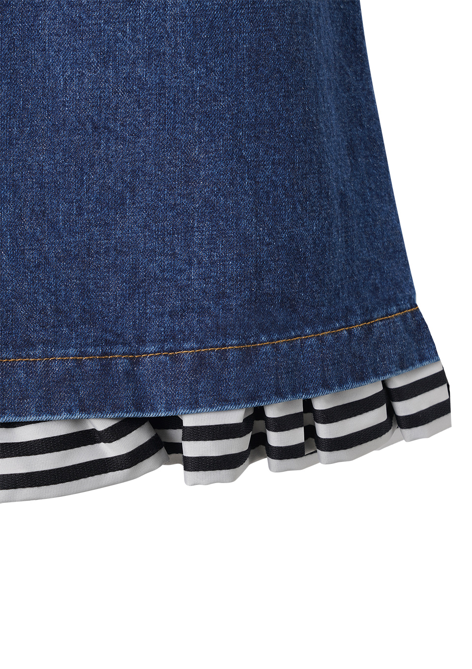 DENIM FRILLED SKIRT