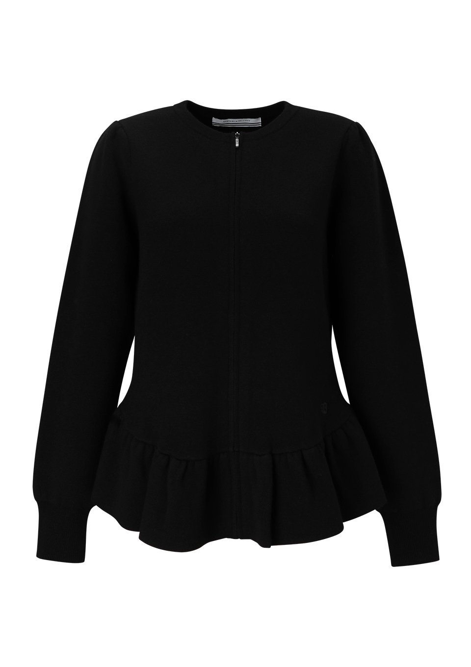 KNIT PEPLUM ZIP