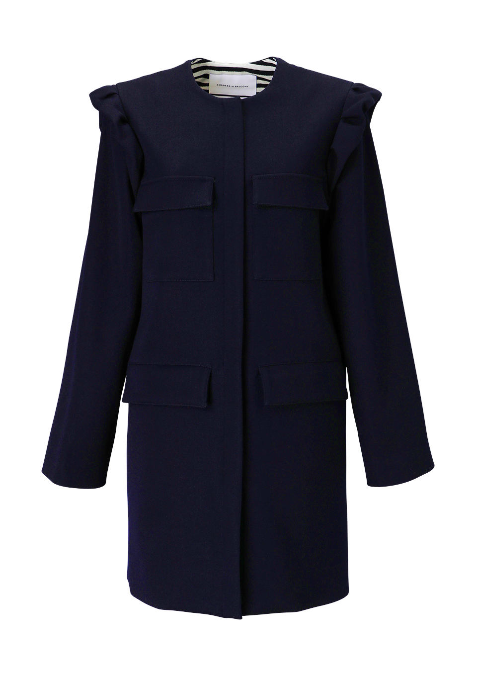 SHOULDER FRILL COAT