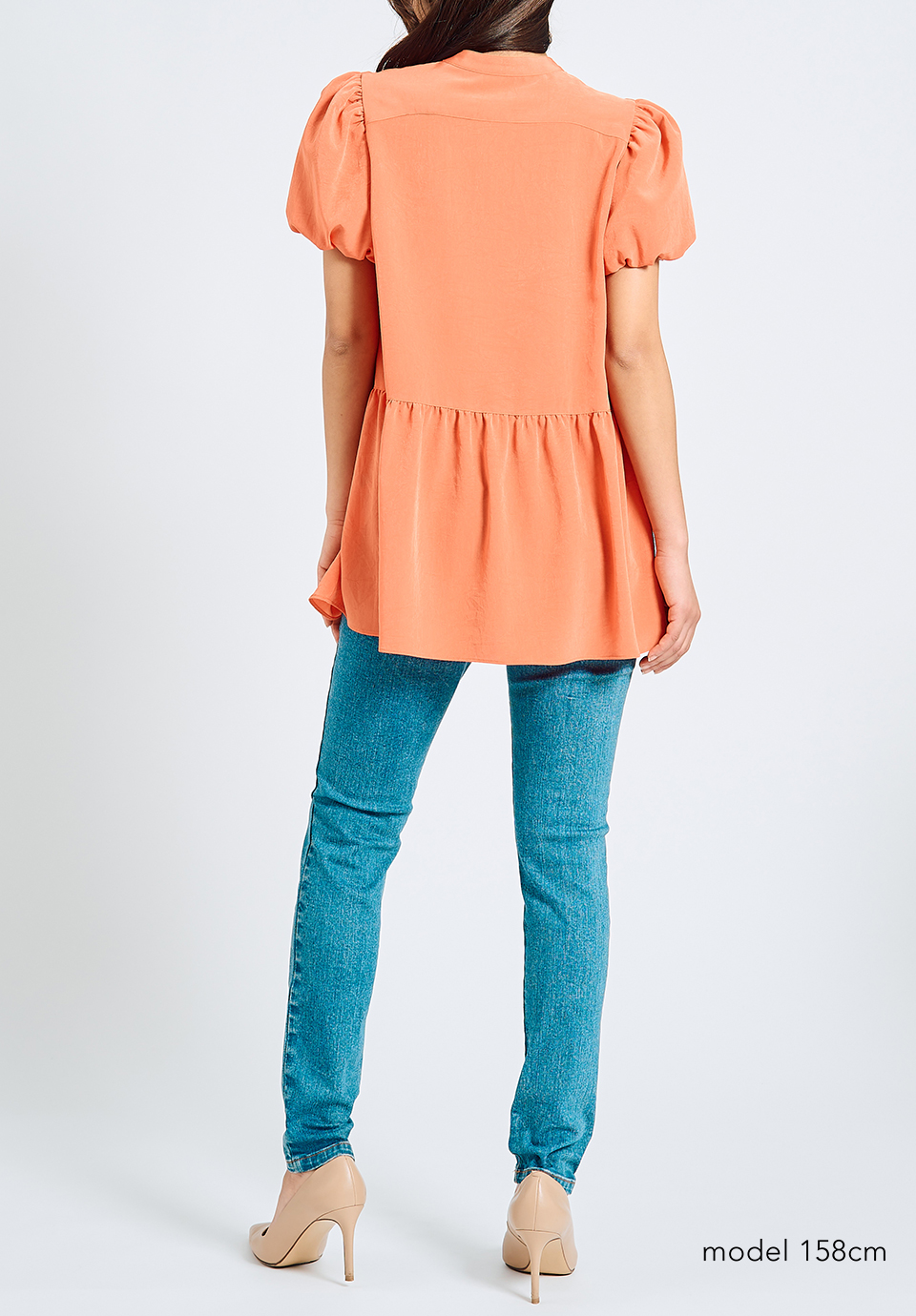 PUFF SLEEVE GATHER BLOUSE
