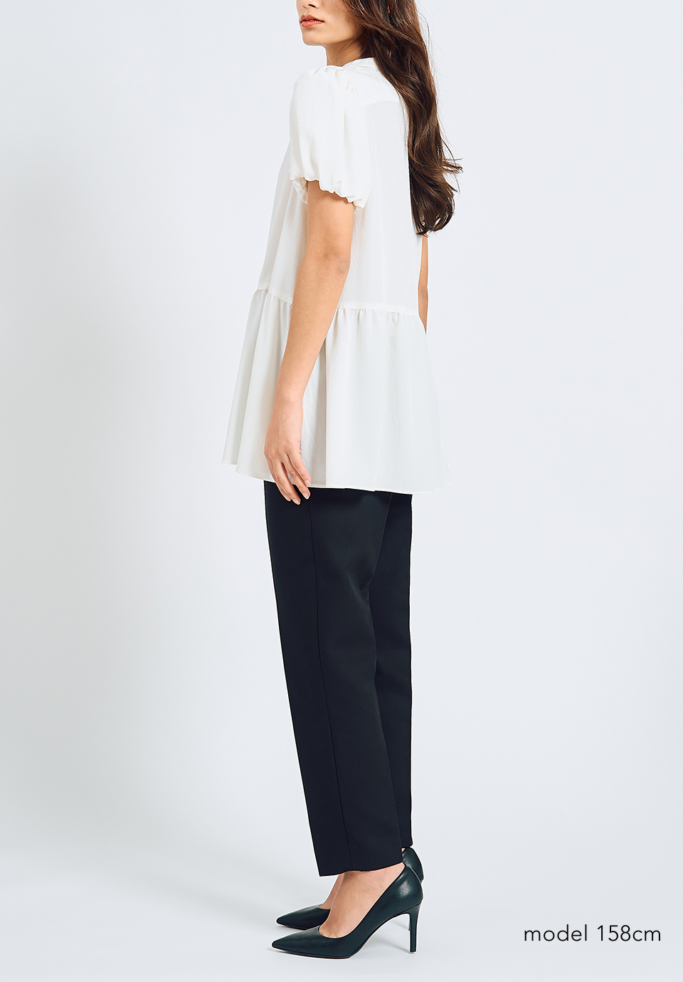 PUFF SLEEVE GATHER BLOUSE