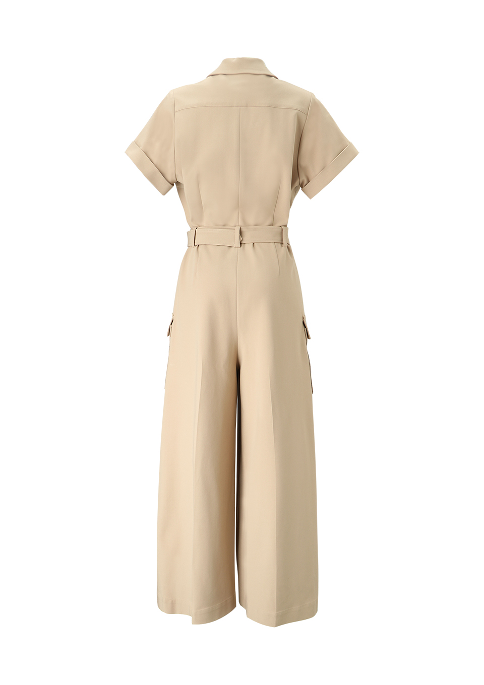 OPEN COLLAR JUMPSUIT