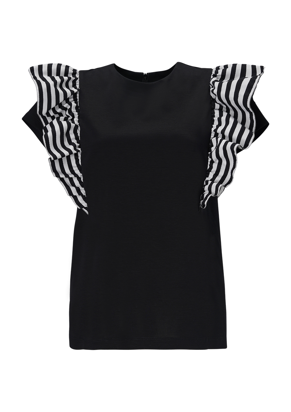 RUFFLE SHOULDER TEE