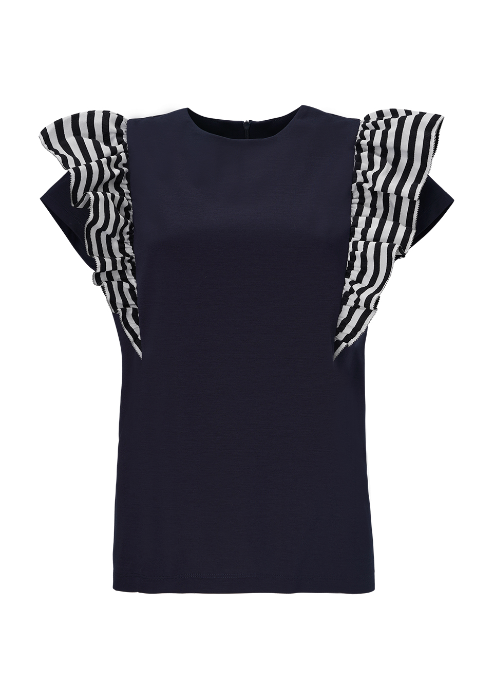 RUFFLE SHOULDER TEE