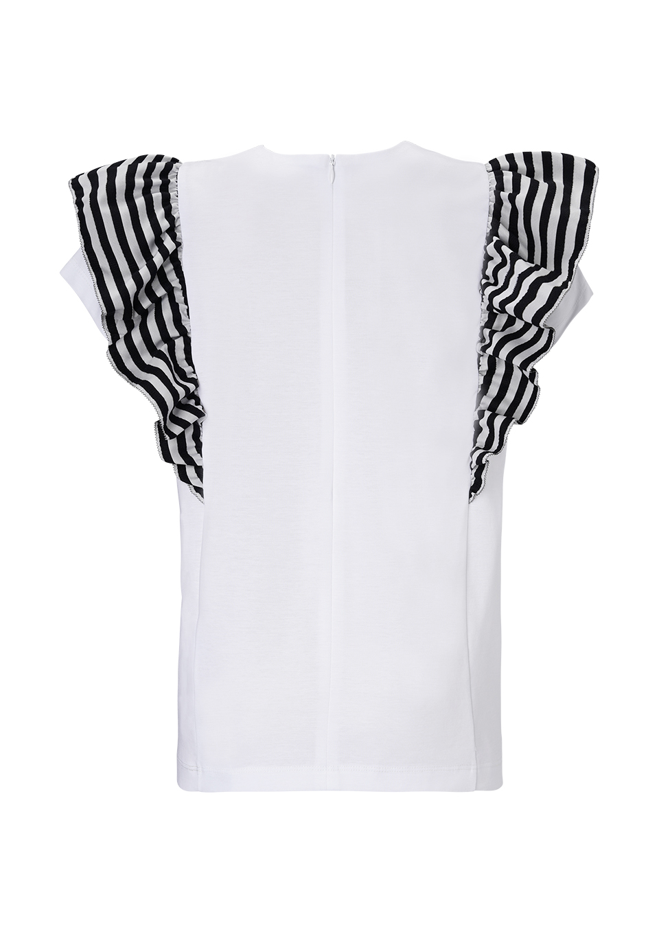 RUFFLE SHOULDER TEE