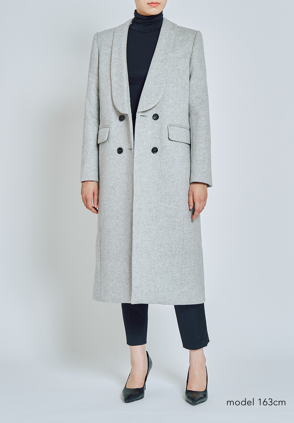 SHAWL COLLAR MELTON COAT