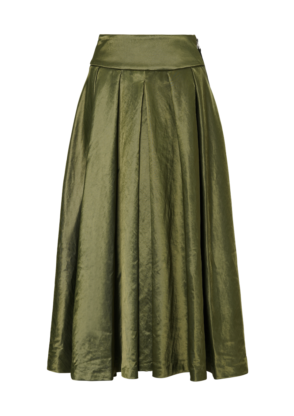 SATIN TUCK SKIRT