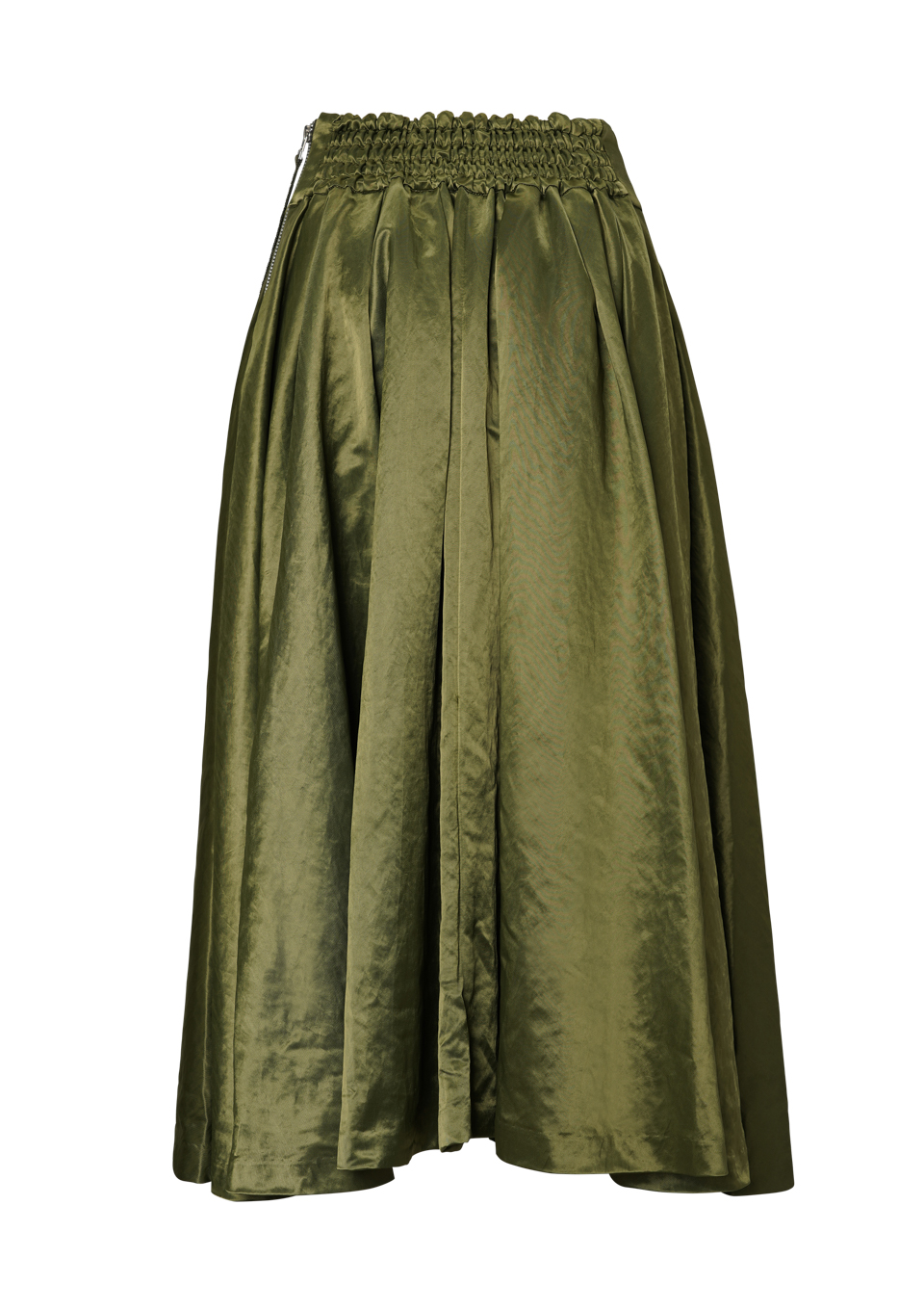 SATIN TUCK SKIRT