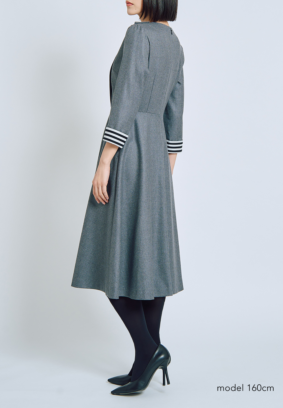 W FRONT WOOL DRESS