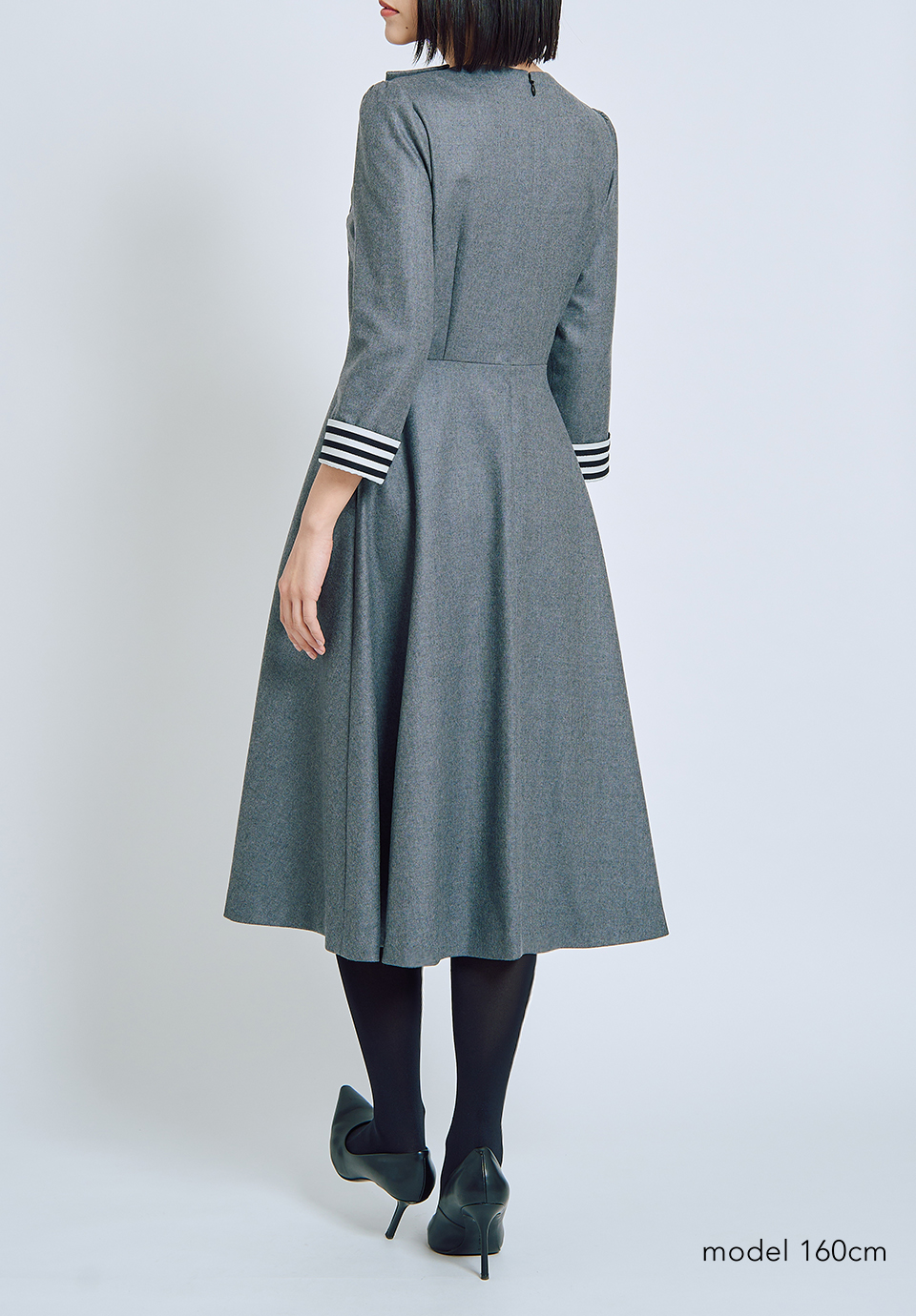 W FRONT WOOL DRESS