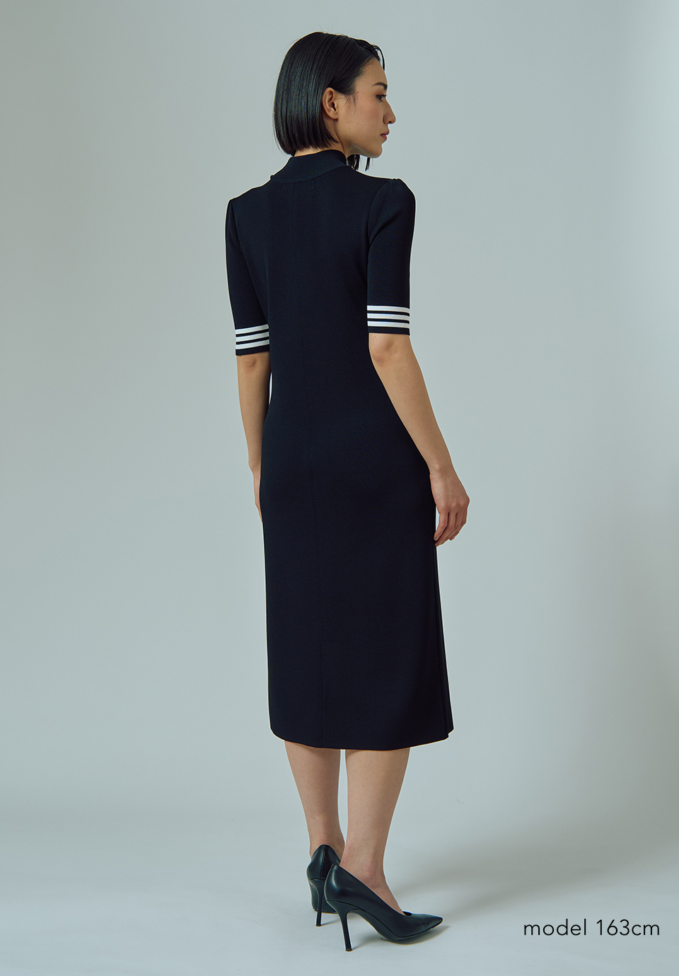 LisOne パールリブニットワンピース Pearl Rib Knit Dres Pearl Rib Knit Dress | Puff designs パフデザインズ