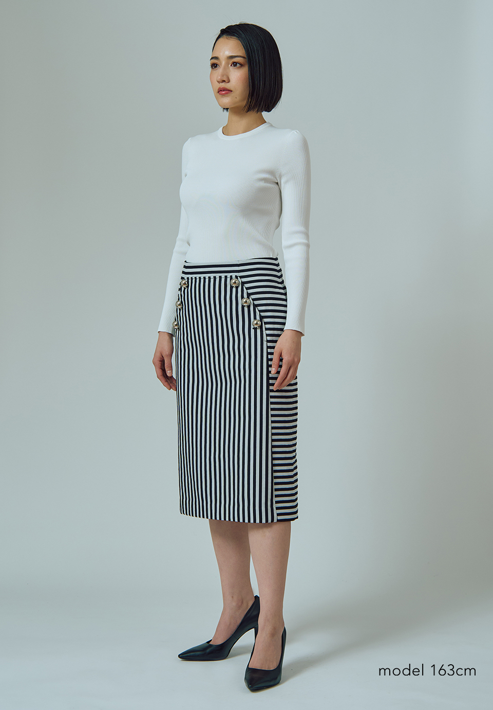 BORDER SAILOR SKIRT