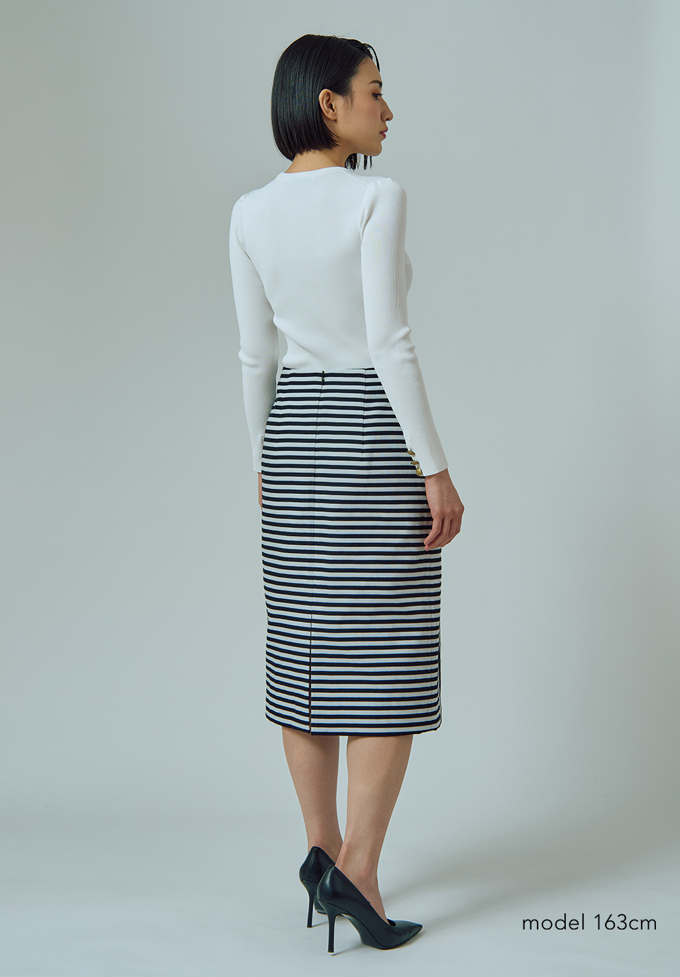 BORDER SAILOR SKIRT