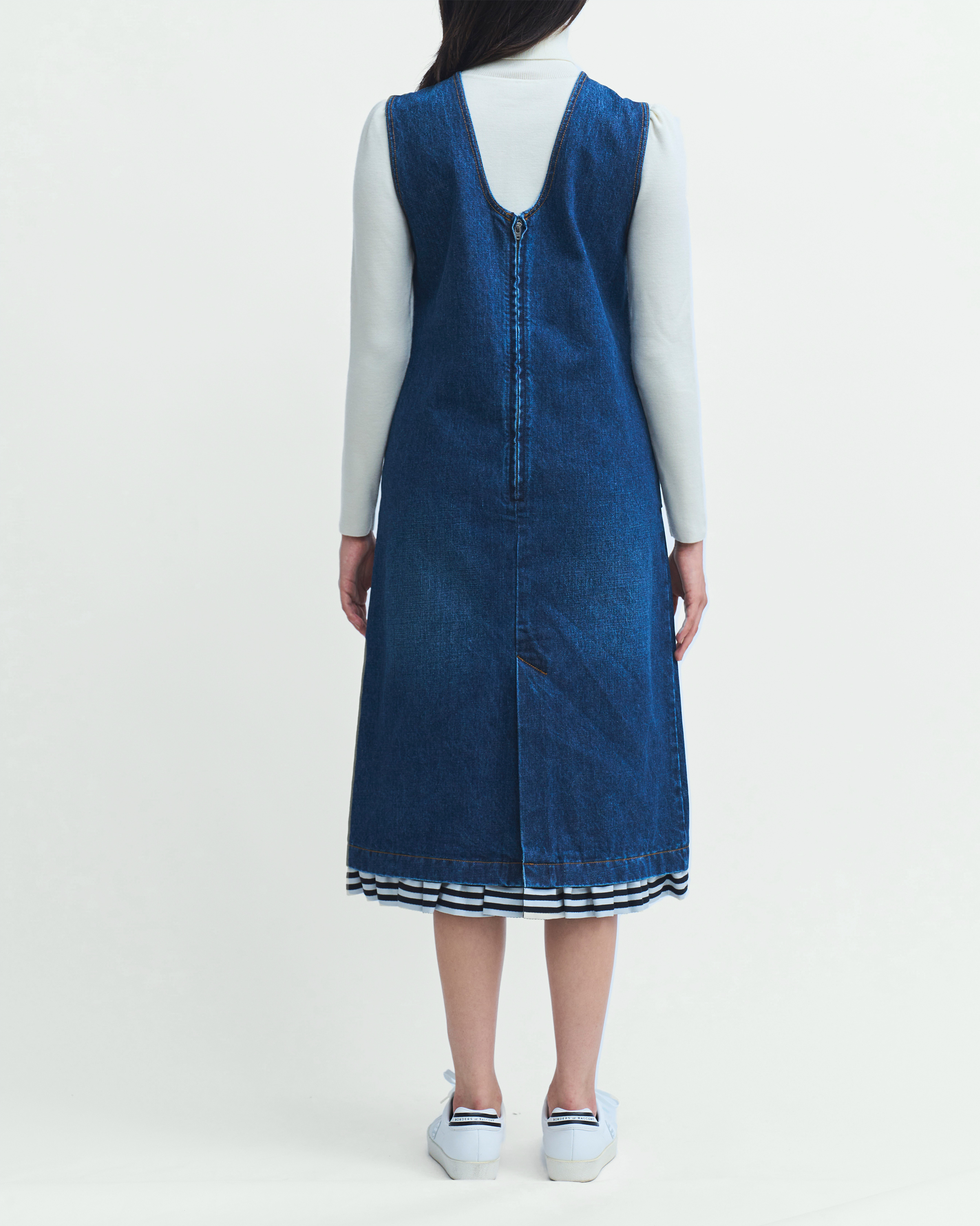 DENIM FRILLED DRESS