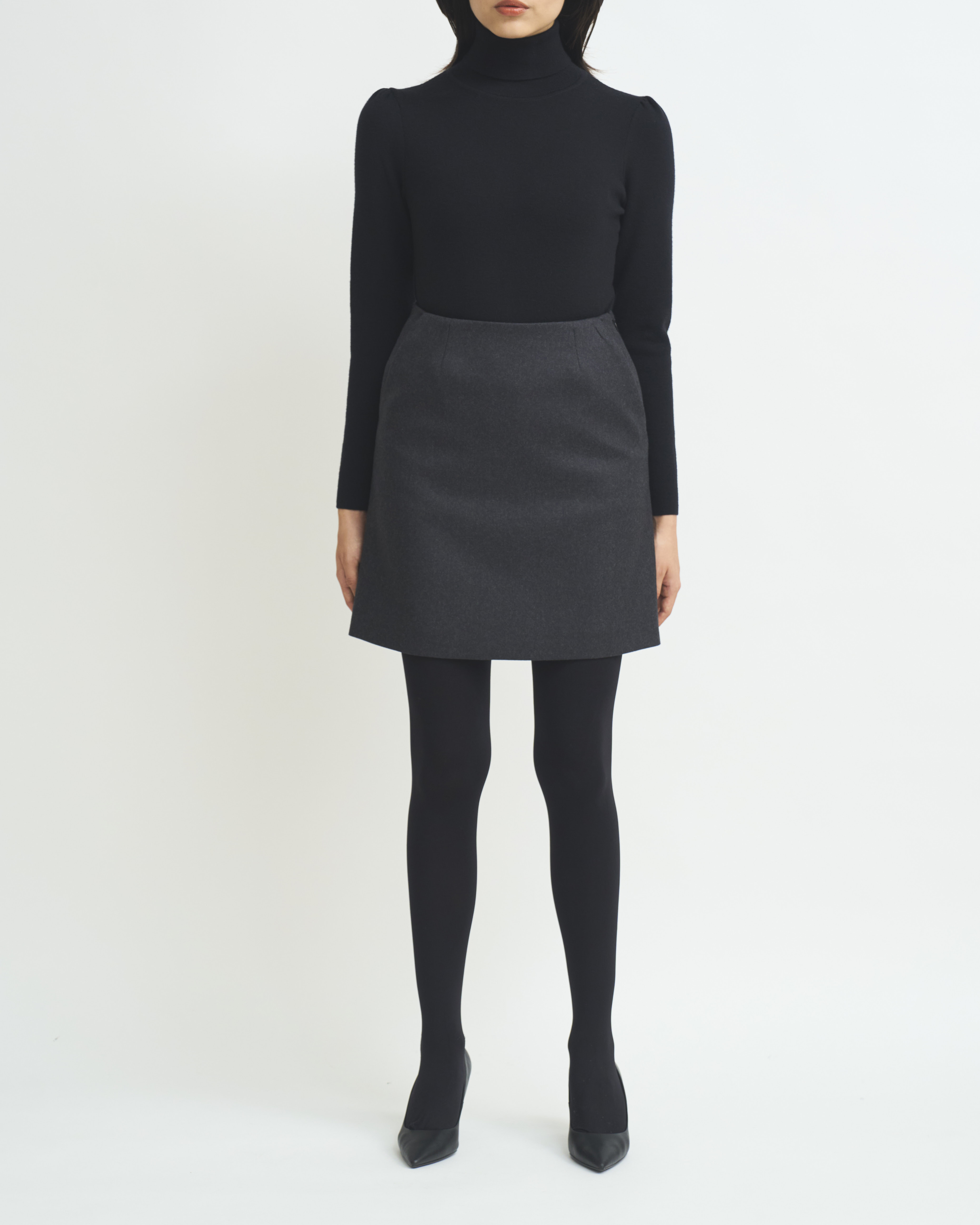 WOOL MINI SKIRT