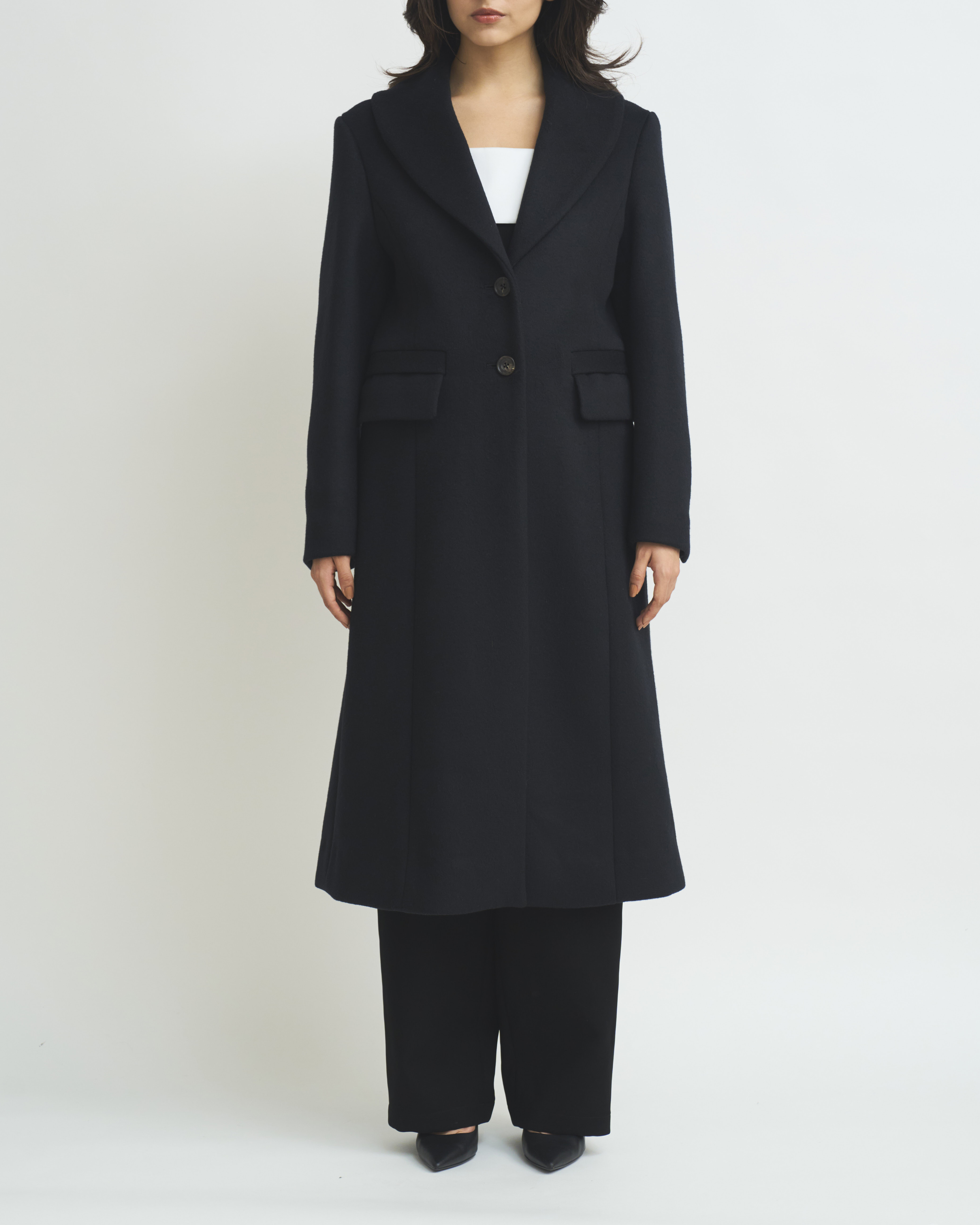 SHAWL COLLAR LONG COAT