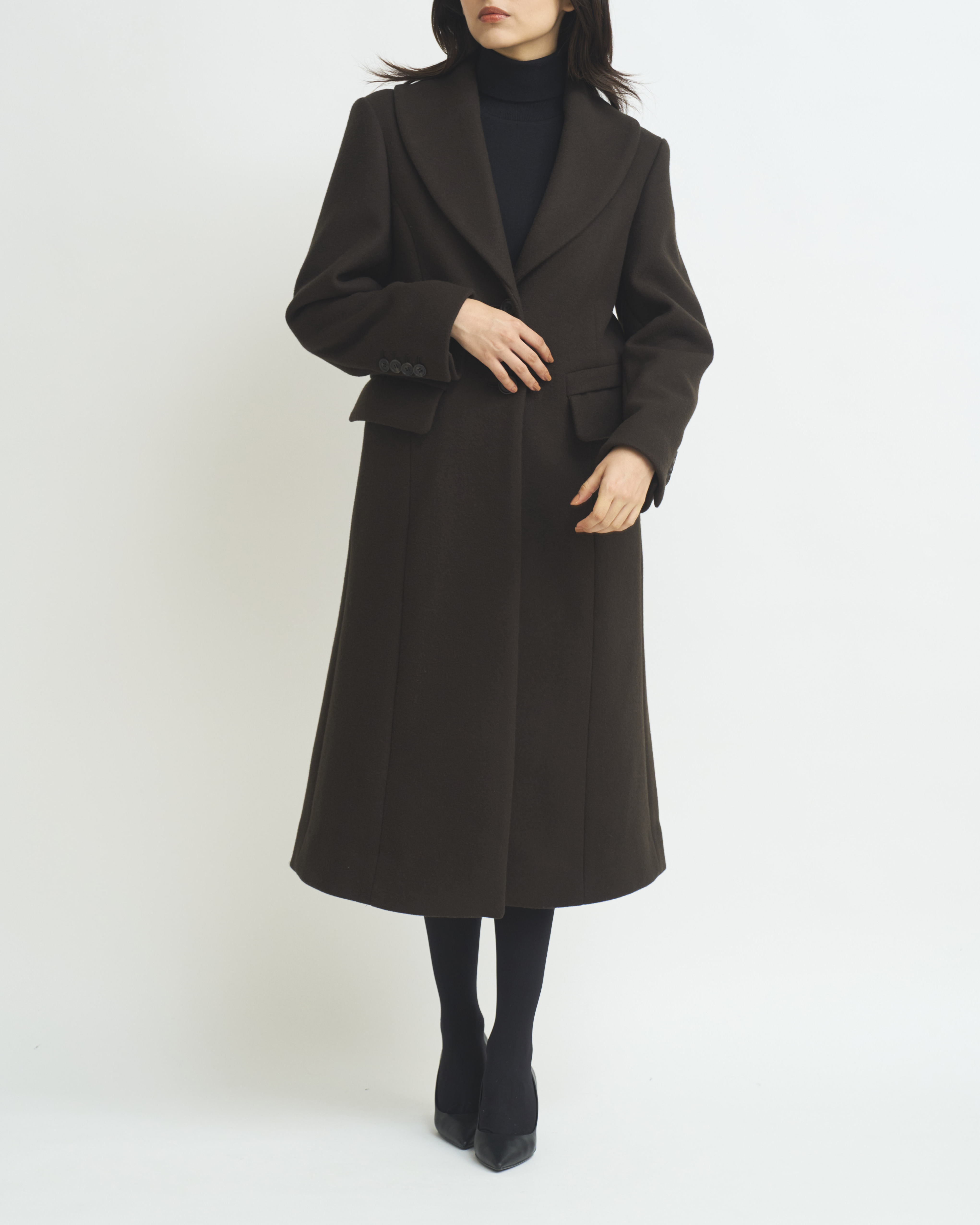 SHAWL COLLAR LONG COAT