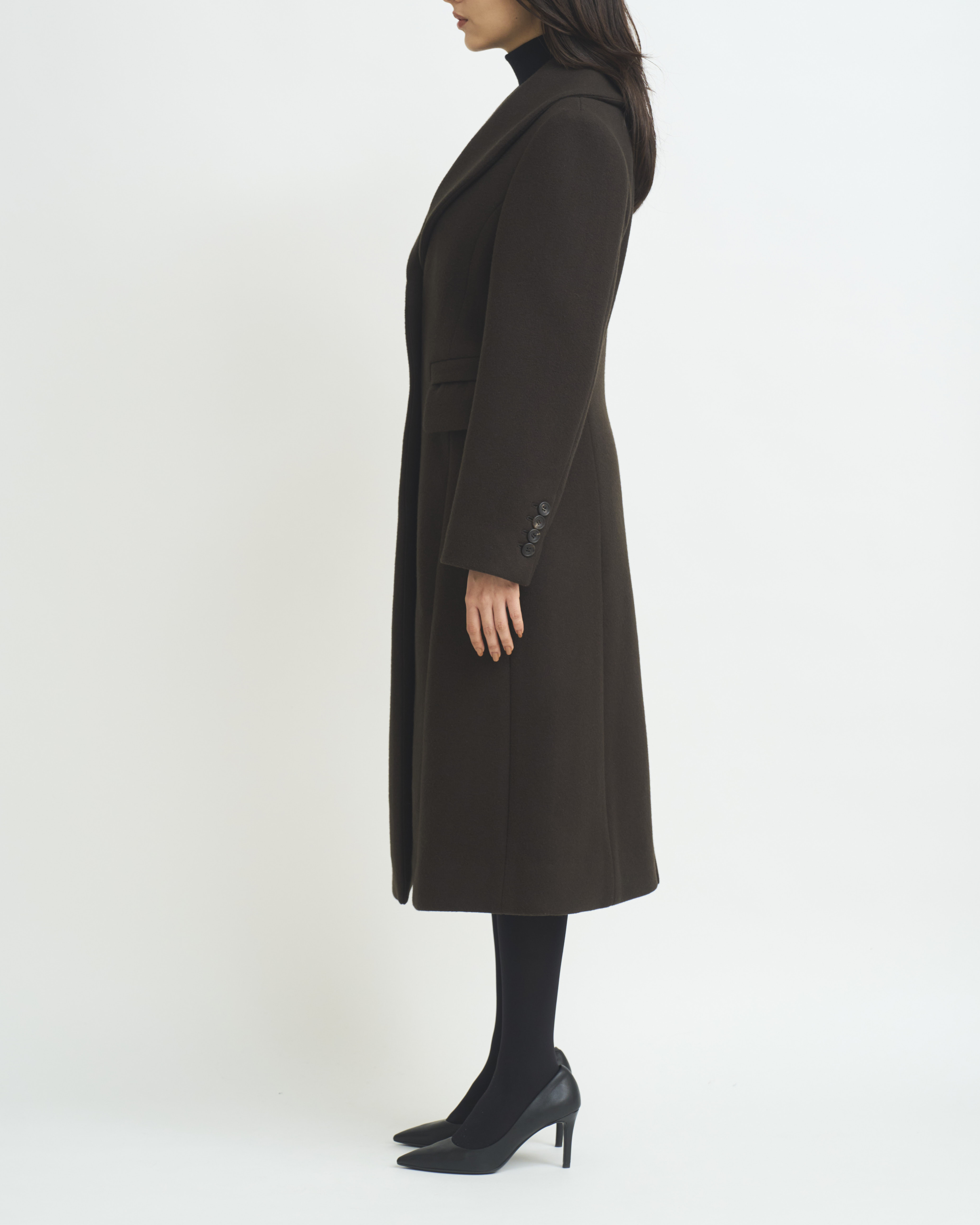 SHAWL COLLAR LONG COAT