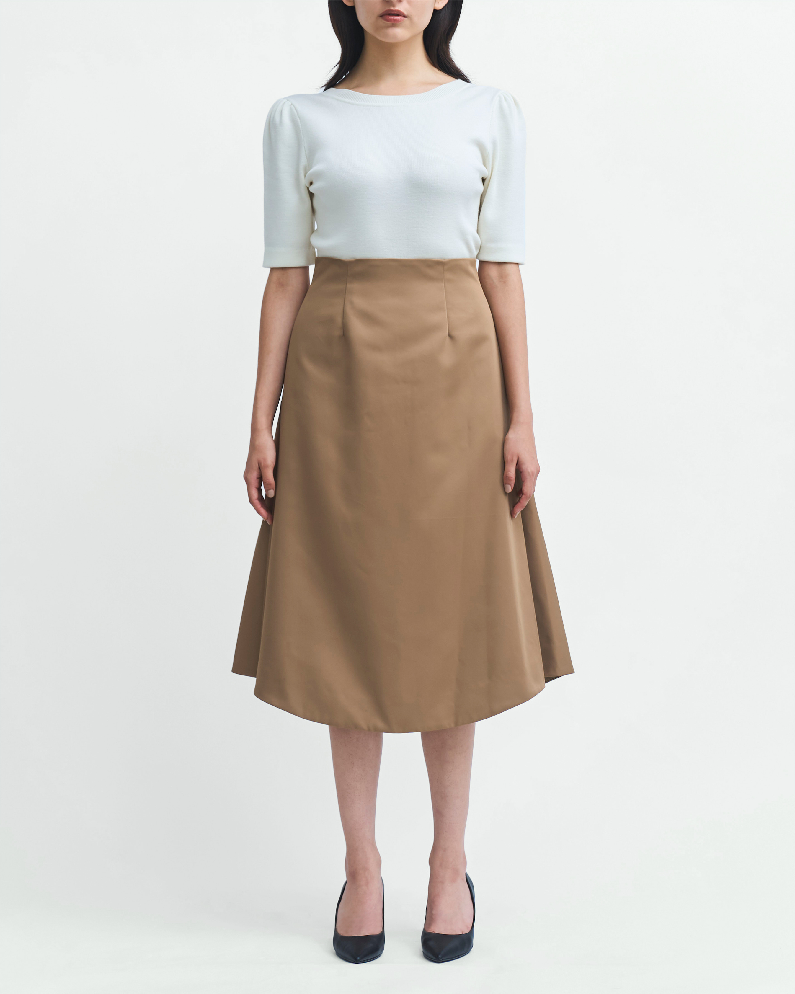 MEMORY SATIN SKIRT