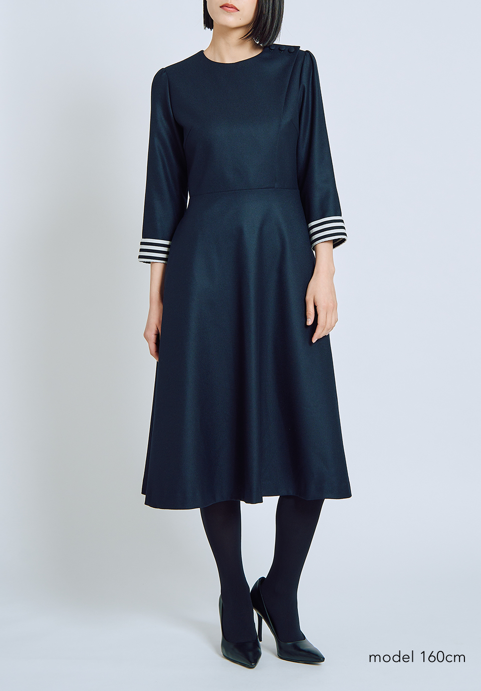 W FRONT WOOL DRESS