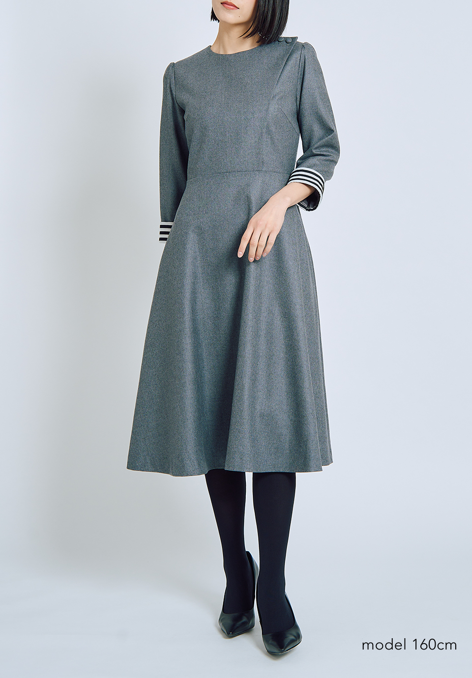 W FRONT WOOL DRESS